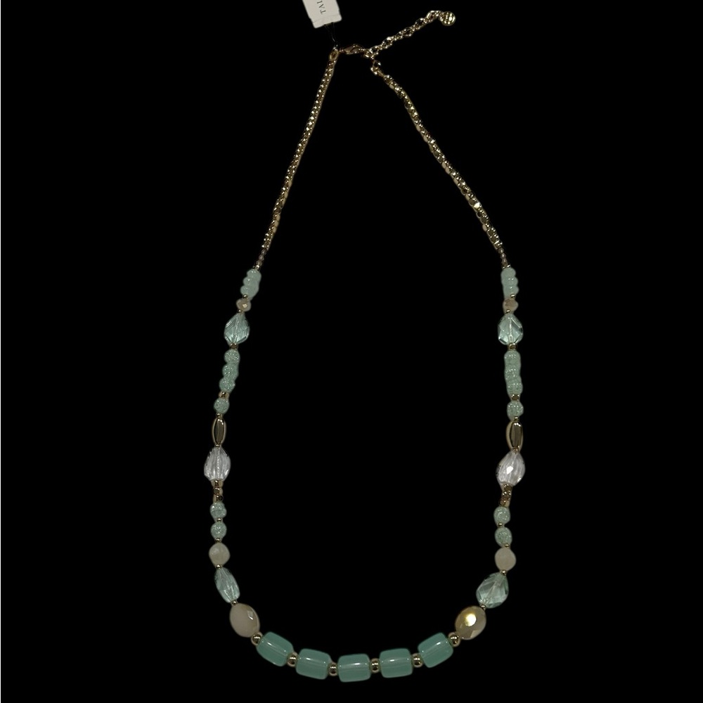 Talbots Gold-Tone Sea Glass Beaded Necklace